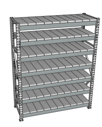 Стеллаж грузовой СГР 2000x1200x1000 7 полок (металл)