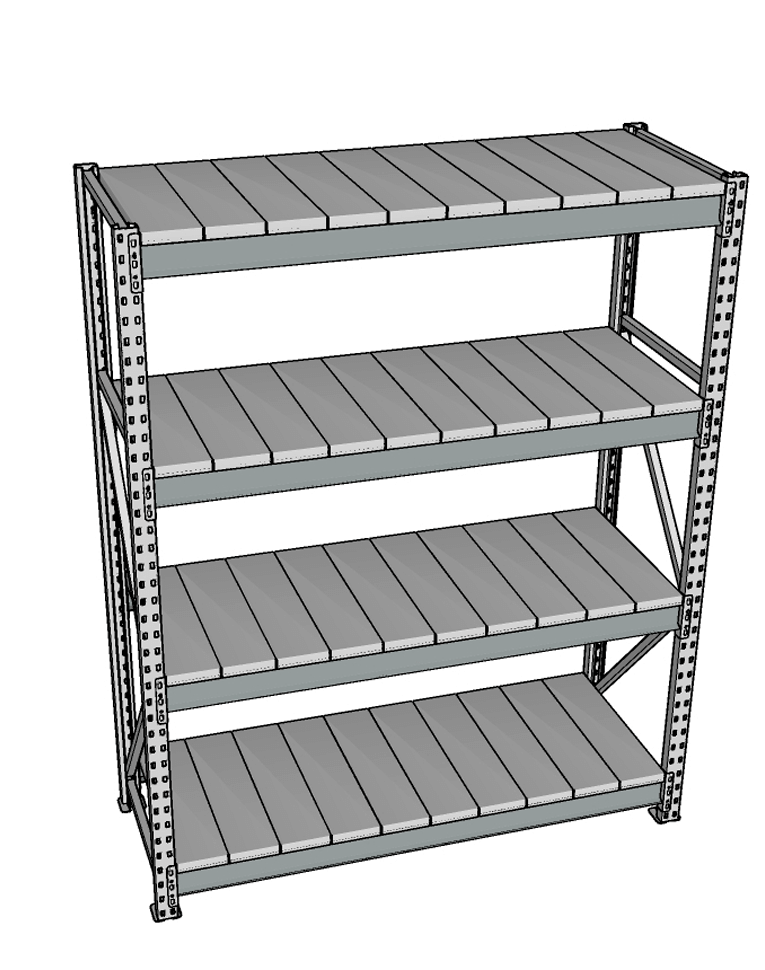 Стеллаж грузовой СГР 2500x1200x1000 4 полки (металл) купить в Красноярске Стеллаж грузовой СГР 2500x1200x1000 4 полки (металл) купить в Красноярске