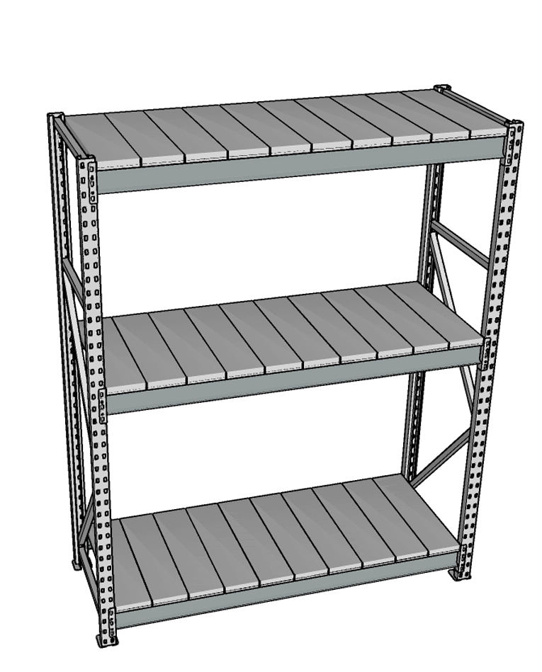 Стеллаж грузовой СГР 2000x1500x400 3 полки (металл) купить в Красноярске
