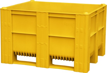 BoxPallet 1200х1000х740 мм сплошной желтый купить в Красноярске