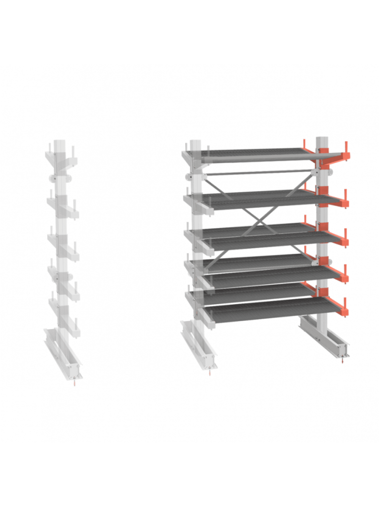 СТ-062 Стеллаж двухсторонний 5 ярусов ДОП. купить в Красноярске СТ-062 Стеллаж двухсторонний 5 ярусов ДОП. купить в Красноярске