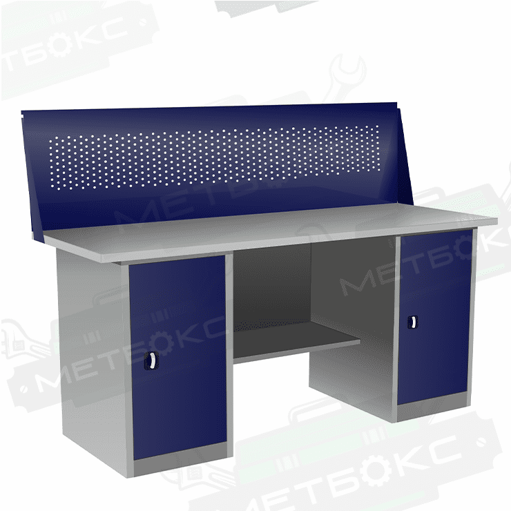 Верстак двухтумбовый ВП-5/1,6 с экраном купить в Красноярске Верстак двухтумбовый ВП-5/1,6 с экраном купить в Красноярске