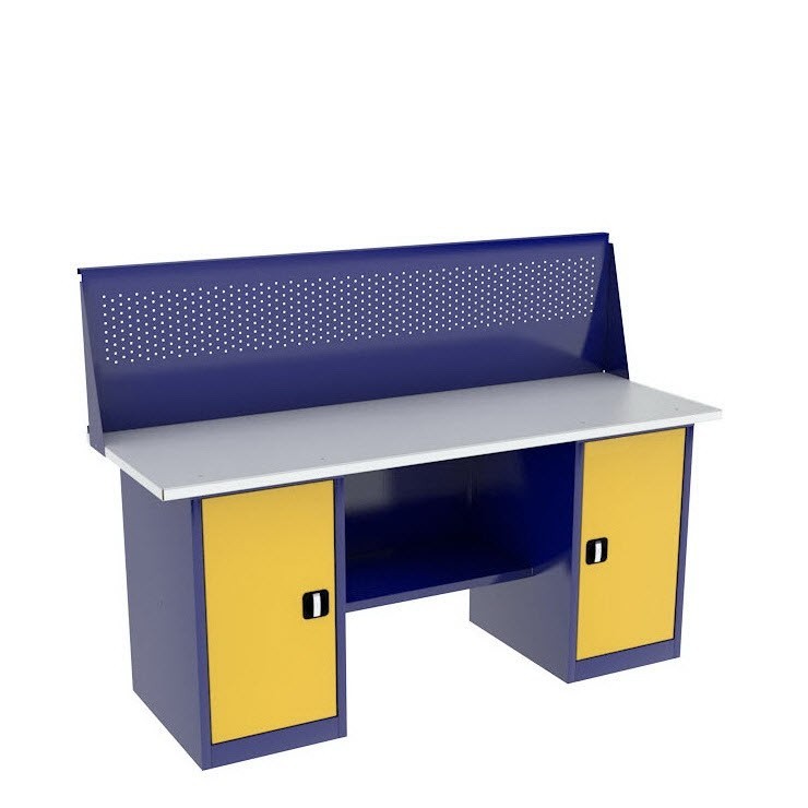 Верстак двухтумбовый ВП-5/1,6 с экраном купить в Красноярске Верстак двухтумбовый ВП-5/1,6 с экраном купить в Красноярске