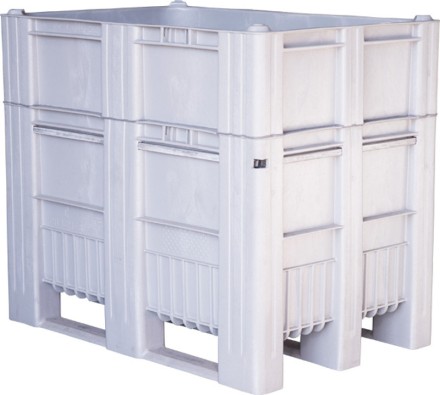 BoxPallet 1200х800х1035 сплошной, на полозьях серый купить в Красноярске