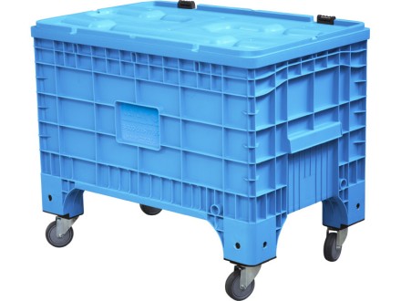 Big Box 1017х636х793 на колёсах, с крышкой, на петлях голубой купить в Красноярске