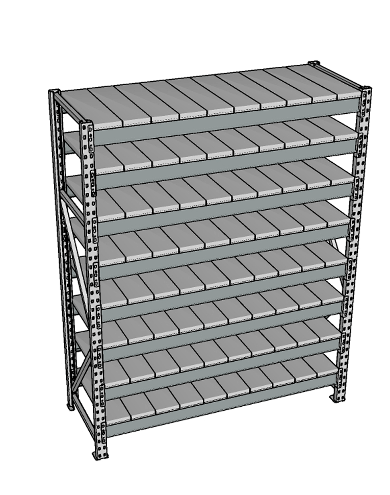 Стеллаж грузовой СГР 2500x2100x400 8 полок (металл) купить в Красноярске Стеллаж грузовой СГР 2500x2100x400 8 полок (металл) купить в Красноярске