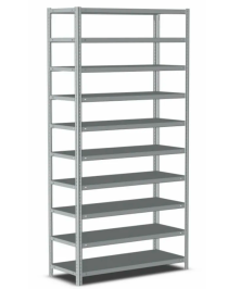 Стеллаж металлический Титан МС-500 2200х1000х400 10 полок Стеллаж металлический Титан МС-500 2200х1000х400 10 полок