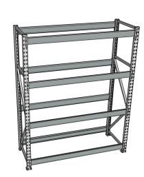 Стеллаж грузовой СГР 2000x2100x600 4 полки (без настила) Стеллаж грузовой СГР 2000x2100x600 4 полки (без настила)