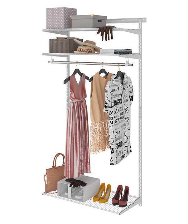 Гардеробная система Практик Home Basic G90 белая купить в Красноярске Гардеробная система Практик Home Basic G90 белая купить в Красноярске