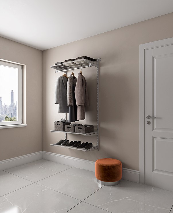 Гардеробная система Практик Home Basic G90 белая купить в Красноярске Гардеробная система Практик Home Basic G90 белая купить в Красноярске