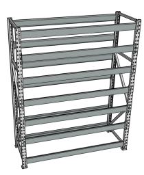 Стеллаж грузовой СГР 3000x900x600 7 полок (без настила) Стеллаж грузовой СГР 3000x900x600 7 полок (без настила)