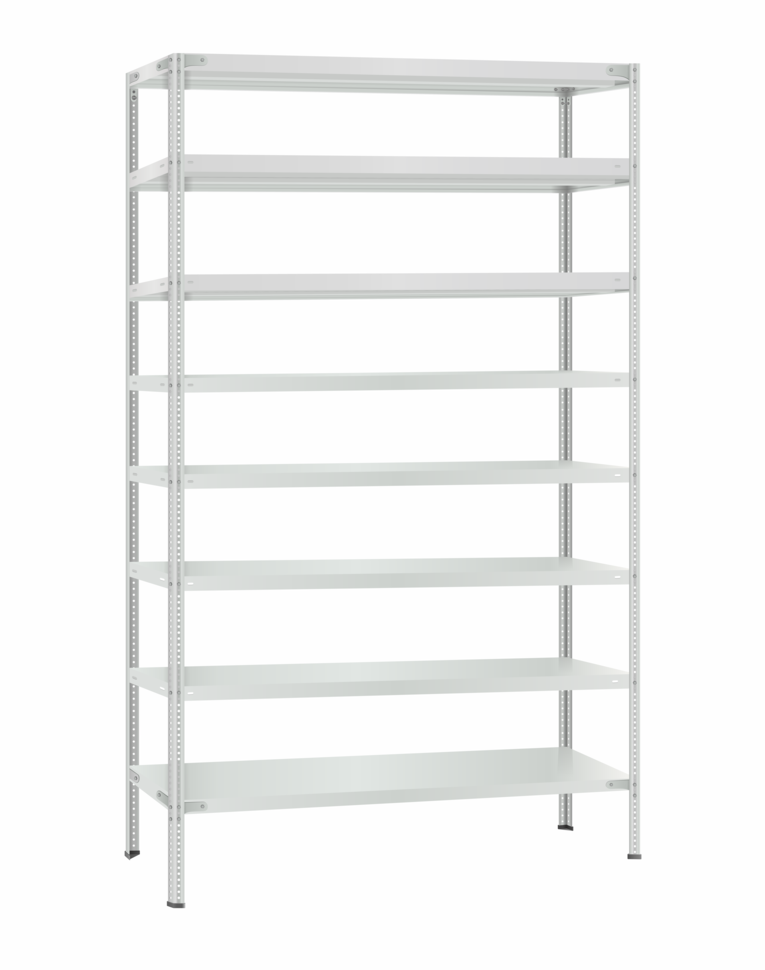 Стеллаж металлический Титан МС-500 3000х1200х600 8 полок купить в Красноярске Стеллаж металлический Титан МС-500 3000х1200х600 8 полок купить в Красноярске