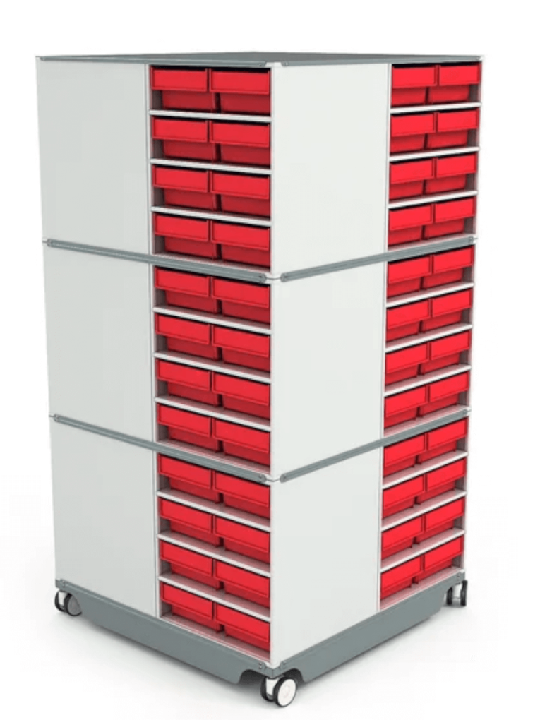 КП-01 Кассетница поворотная с красными ящиками купить в Красноярске КП-01 Кассетница поворотная с красными ящиками купить в Красноярске