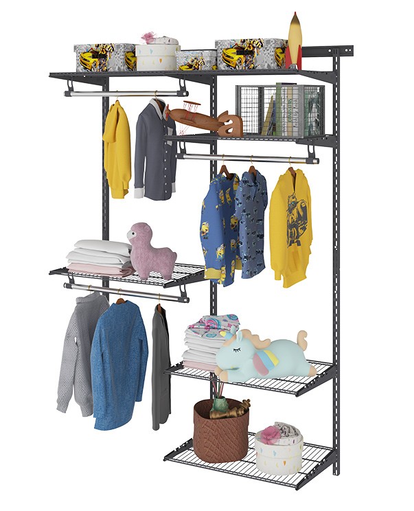 Гардеробная система Практик Home Optima G120 графит купить в Красноярске Гардеробная система Практик Home Optima G120 графит купить в Красноярске