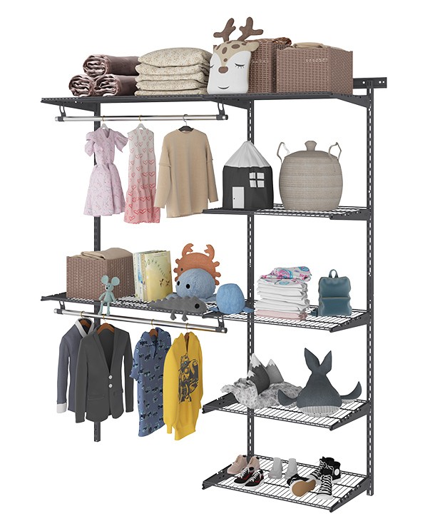 Гардеробная система Практик Home Optima G150 графит купить в Красноярске