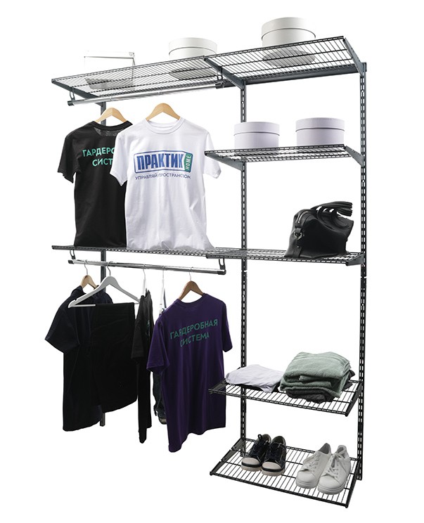 Гардеробная система Практик Home Optima G150 графит купить в Красноярске