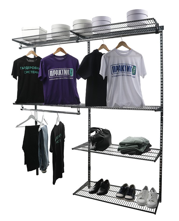 Гардеробная система Практик Home Optima G180 графит купить в Красноярске Гардеробная система Практик Home Optima G180 графит купить в Красноярске