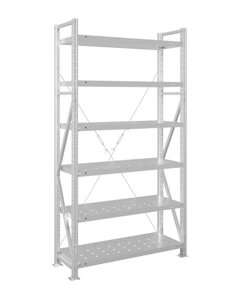 Стеллаж MS U 2000x1200x600 6 полок (280 кг, перф) купить в Красноярске