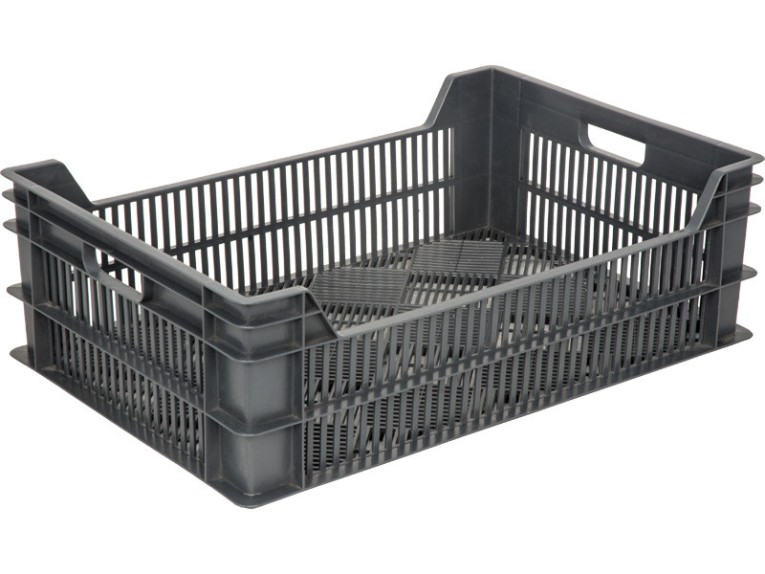 Ящик 600х400х200 перфорированный чёрный купить в Красноярске