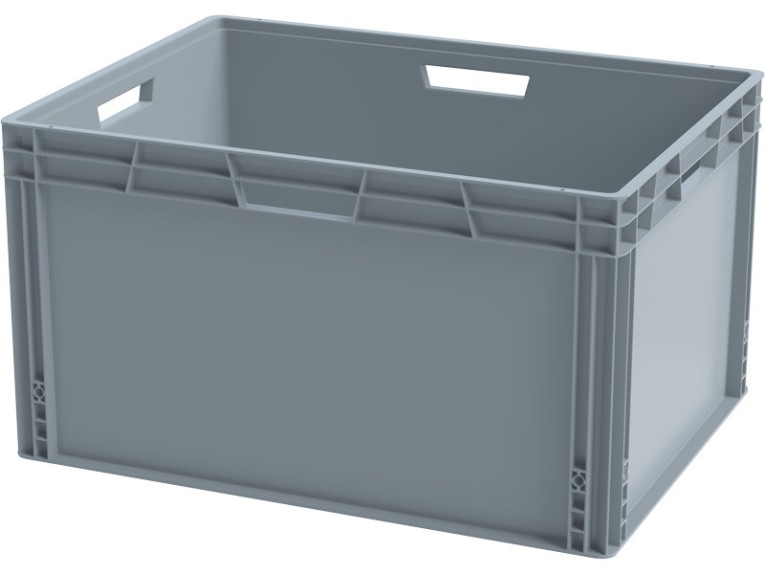 Ящик 800х600х440 сплошной, усиленное дно, цв. серый купить в Красноярске Ящик 800х600х440 сплошной, усиленное дно, цв. серый купить в Красноярске