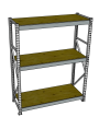 Стеллаж грузовой СГР 2500x1800x500 3 полки (фанера) Стеллаж грузовой СГР 2500x1800x500 3 полки (фанера)