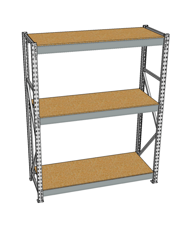 Стеллаж грузовой СГР 2000x1800x600 3 полки (ДСП) купить в Красноярске Стеллаж грузовой СГР 2000x1800x600 3 полки (ДСП) купить в Красноярске