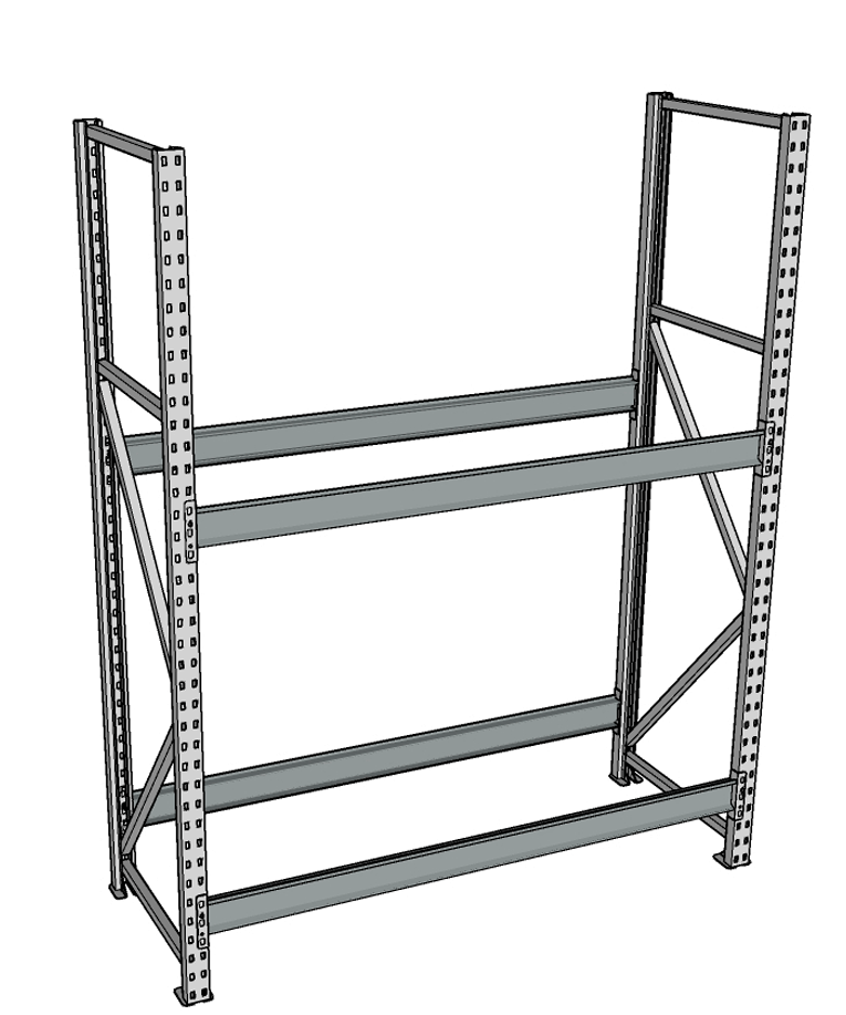 Стеллаж грузовой СГР 2500x1800x600 2 полки (без настила) купить в Красноярске Стеллаж грузовой СГР 2500x1800x600 2 полки (без настила) купить в Красноярске