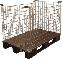 Контейнер металлический оцинкованный на паллете 1200х800х1030 мм Контейнер металлический оцинкованный на паллете 1200х800х1030 мм