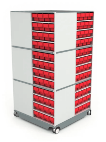 КП-02 Кассетница поворотная с красными ящиками КП-02 Кассетница поворотная с красными ящиками
