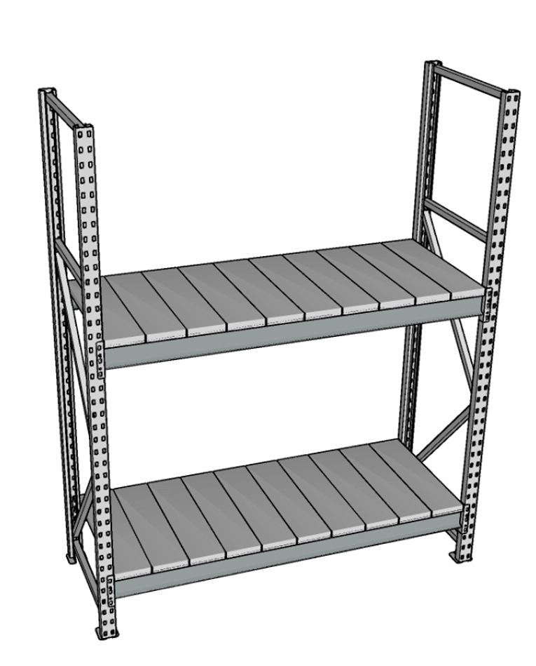 Стеллаж грузовой СГР 3000x2100x600 2 полки (металл) купить в Красноярске Стеллаж грузовой СГР 3000x2100x600 2 полки (металл) купить в Красноярске