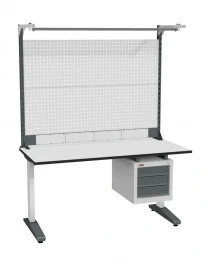 Стол монтажный ДиКом СР-150-01, ESD Thermopal, нерегулируемый, экран Э6, с подвесной тумбой