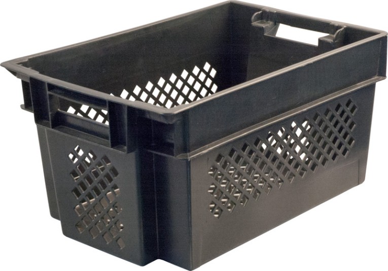 Ящик 600х400х300 перфорированный чёрный купить в Красноярске Ящик 600х400х300 перфорированный чёрный купить в Красноярске