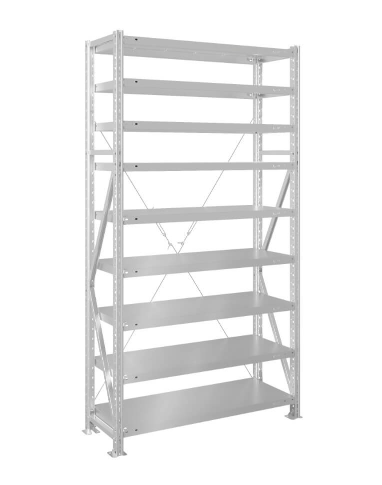 Стеллаж MS U 2000x700x400 9 полок (350 кг, металл) купить в Красноярске