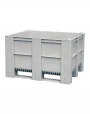 BoxPallet 1200х1000х740 мм сплошной на 3-х полозьях серый