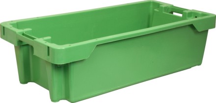 Ящик рыбный 800х400х225 сплошной зеленый купить в Красноярске