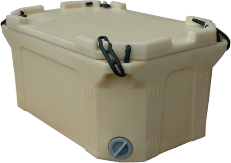 Контейнер 790х490х400 мм бежевый с крышкой купить в Красноярске
