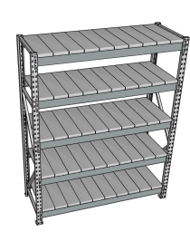 Стеллаж грузовой СГР 2000x900x1000 5 полок (металл)