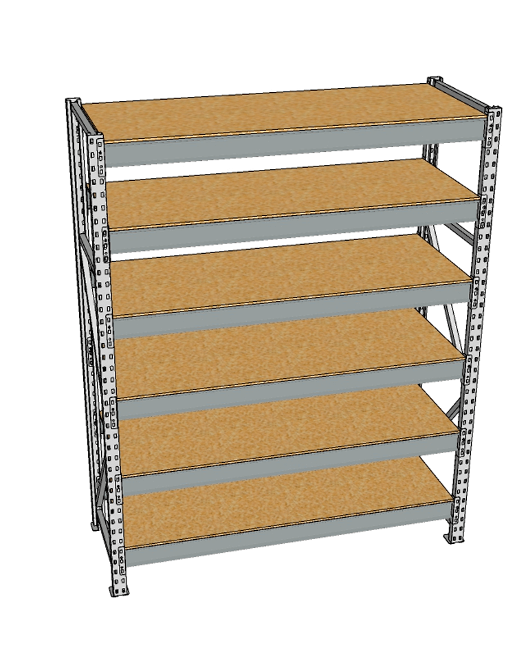Стеллаж грузовой СГР 3000x1200x400 6 полок (ДСП) купить в Красноярске Стеллаж грузовой СГР 3000x1200x400 6 полок (ДСП) купить в Красноярске