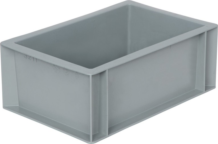 Ящик 300х200х120 сплошной, без ручек, гладкое дно, серый B-3211 купить в Красноярске Ящик 300х200х120 сплошной, без ручек, гладкое дно, серый B-3211 купить в Красноярске