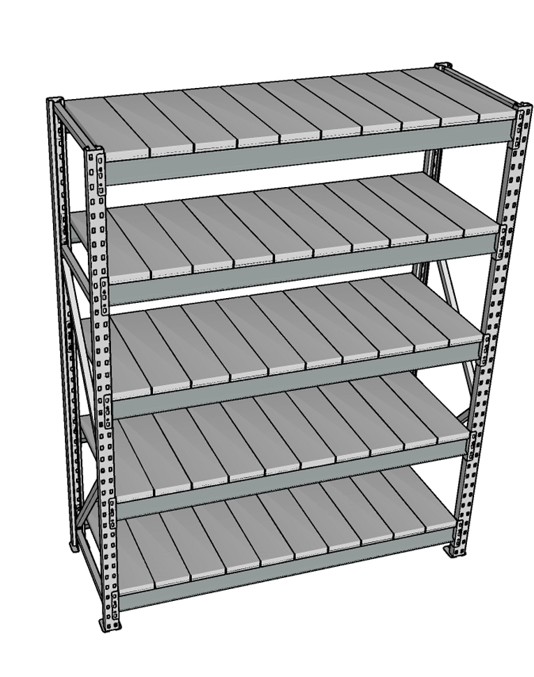 Стеллаж грузовой СГР 2000x1500x600 5 полок (металл) купить в Красноярске Стеллаж грузовой СГР 2000x1500x600 5 полок (металл) купить в Красноярске