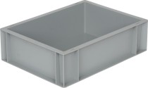 Ящик 400х300х120 сплошной, без ручек, гладкое дно, серый B-4311 Ящик 400х300х120 сплошной, без ручек, гладкое дно, серый B-4311