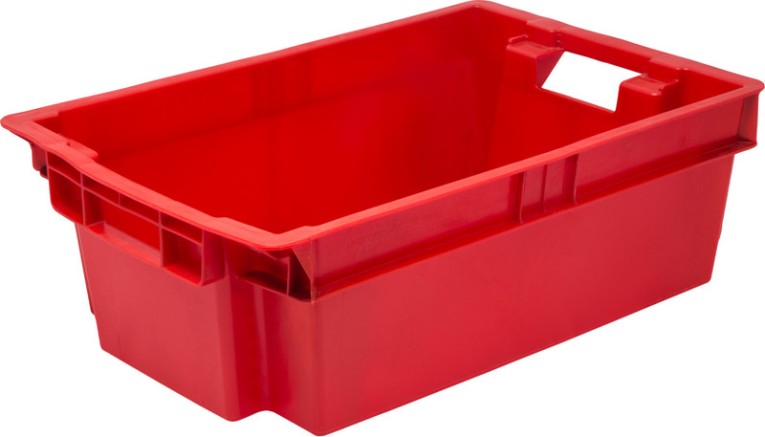 Ящик 600х400х200 сплошной с гладким дном, вес 1,7 кг красный купить в Красноярске Ящик 600х400х200 сплошной с гладким дном, вес 1,7 кг красный купить в Красноярске