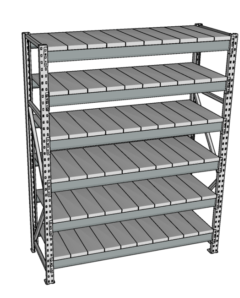 Стеллаж грузовой СГР 2500x1800x1000 6 полок (металл) купить в Красноярске Стеллаж грузовой СГР 2500x1800x1000 6 полок (металл) купить в Красноярске