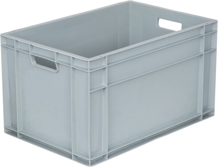 Ящик 600х400х340 сплошной, с ручками, дно с усилением, серый B-4633 купить в Красноярске Ящик 600х400х340 сплошной, с ручками, дно с усилением, серый B-4633 купить в Красноярске