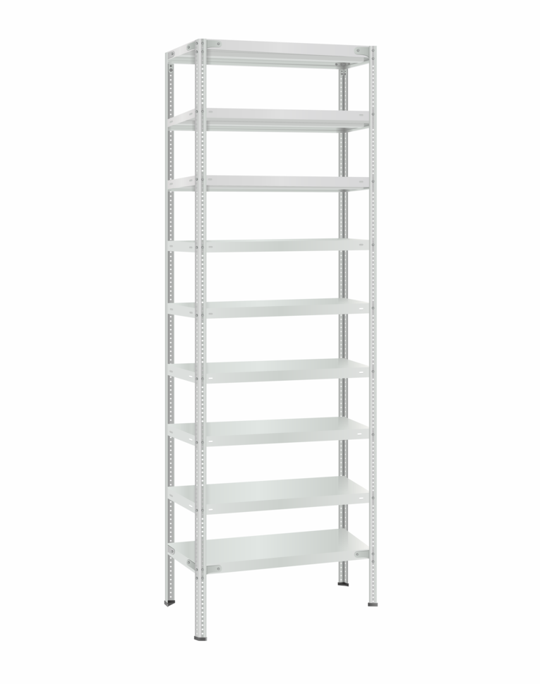 Стеллаж металлический Титан МС-500 2300х700х600 9 полок купить в Красноярске Стеллаж металлический Титан МС-500 2300х700х600 9 полок купить в Красноярске