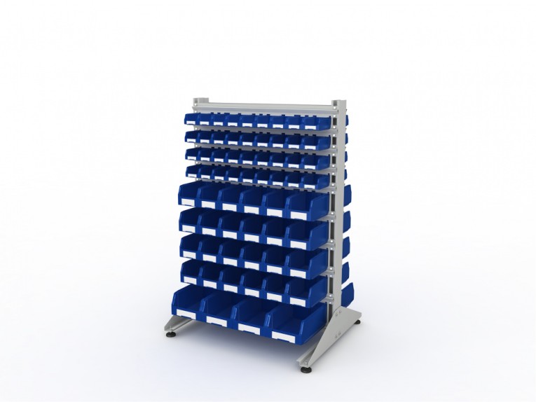 Стеллаж для пластиковых лотков SORTEX двухсторонний 1500x1000x800.05 купить в Красноярске Стеллаж для пластиковых лотков SORTEX двухсторонний 1500x1000x800.05 купить в Красноярске