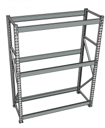 Стеллаж грузовой СГР 2000x900x400 3 полки (без настила)