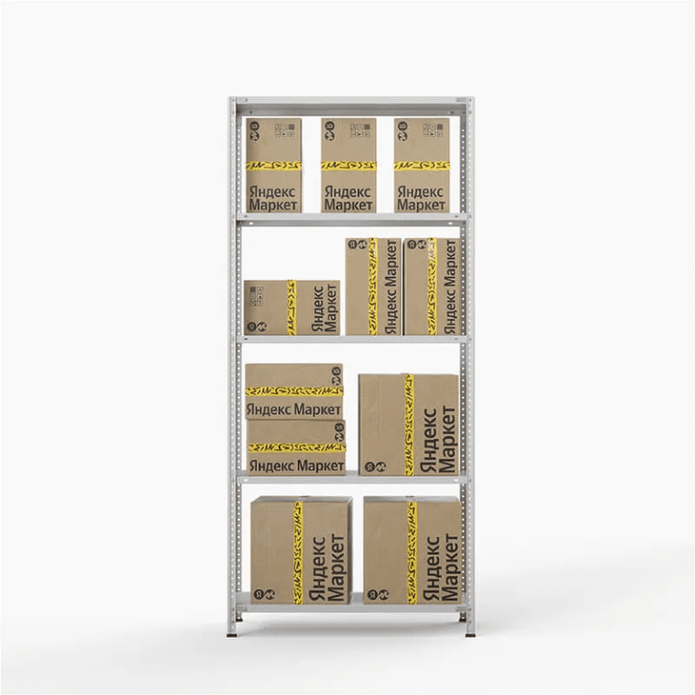Стеллаж ПВЗ Яндекс Маркет 2000х1000х400 5 полок купить в Красноярске Стеллаж ПВЗ Яндекс Маркет 2000х1000х400 5 полок купить в Красноярске
