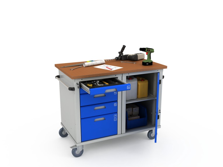 Верстак мобильный двухтумбовый WOKER PRO 2501.1200 купить в Красноярске
