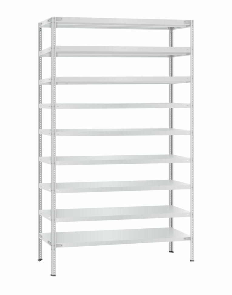 Стеллаж металлический Титан МС-500 2400х1200х500 9 полок купить в Красноярске Стеллаж металлический Титан МС-500 2400х1200х500 9 полок купить в Красноярске